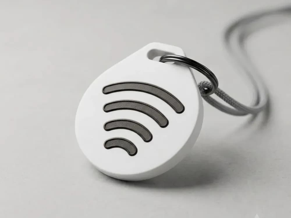 Llaverito impreso en 3D: Gota con chip NFC